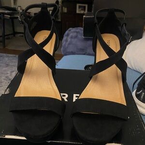 Torrid Black Wedge Sandals